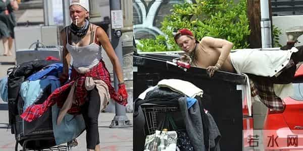 “惨文化”人物代表，昔日性感女神如今在街头捡垃圾