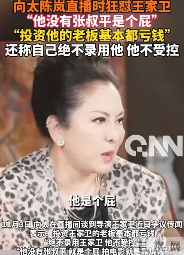 向太直播炮轰王家卫：烧钱导演背后，藏着多少不能说的秘密