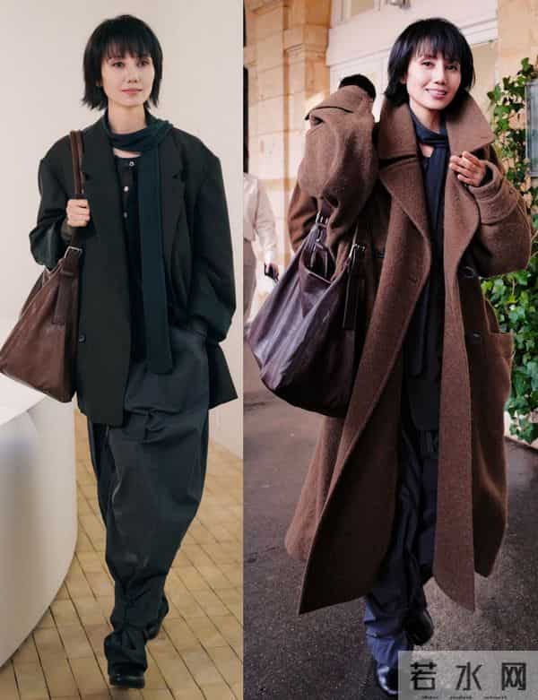 袁泉才是极简风穿搭标杆：基础款+配色干净，秋冬照穿高级感拉满