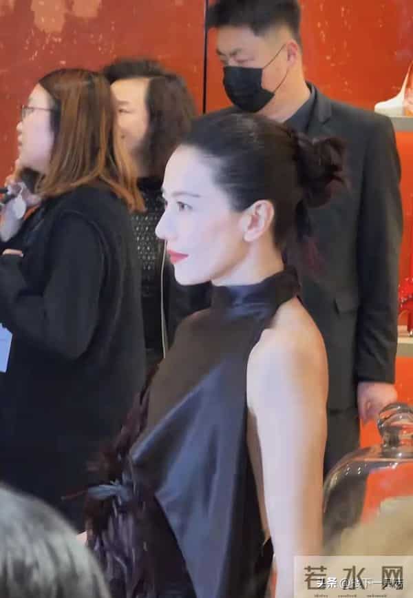 高圆圆初冬活动大秀美背 贴头皮造型优雅 细纹也挡不住的顶级骨相美