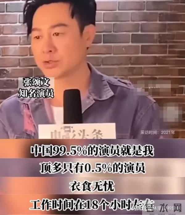知名演员无戏可拍，回老家摆摊卖炒面，张颂文一句话揭开内娱真相