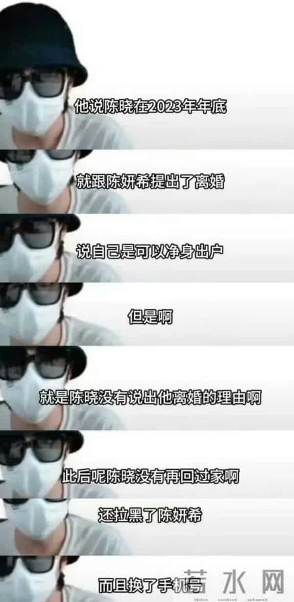 离婚不到九个月，陈妍希就有了新生活，她早就把前夫陈晓给看透了