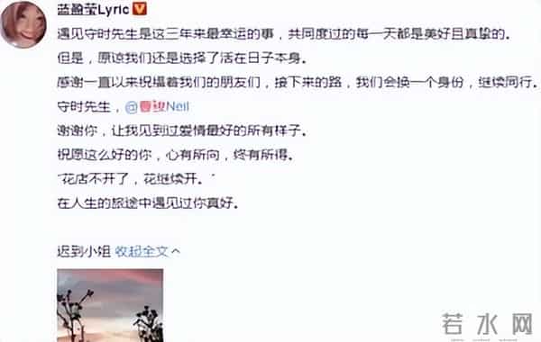 蓝盈莹新恋情曝光!深夜密会神秘男子共享蛋糕,网友称审美下滑