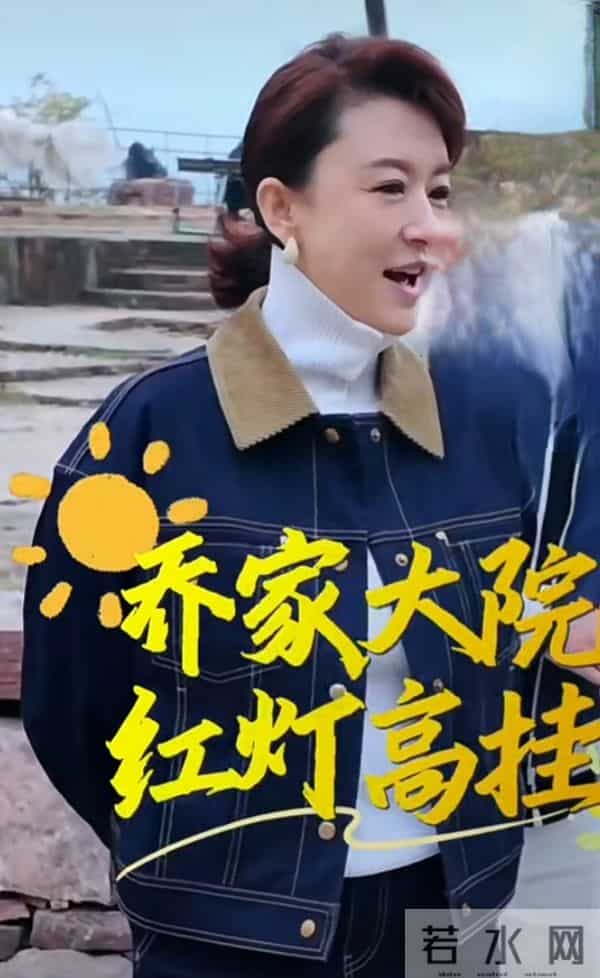 张蕾探访山西景点,穿牛仔套装搭白色高领衫,干练又具亲和力