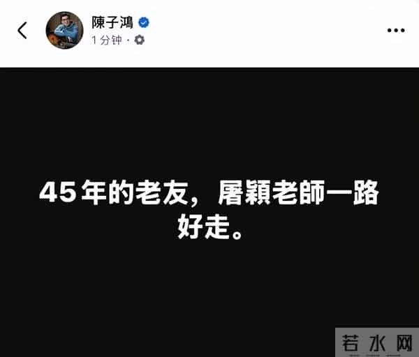 屠颖儿子发文：爸爸在跑步机上摔倒，意外离开了我们