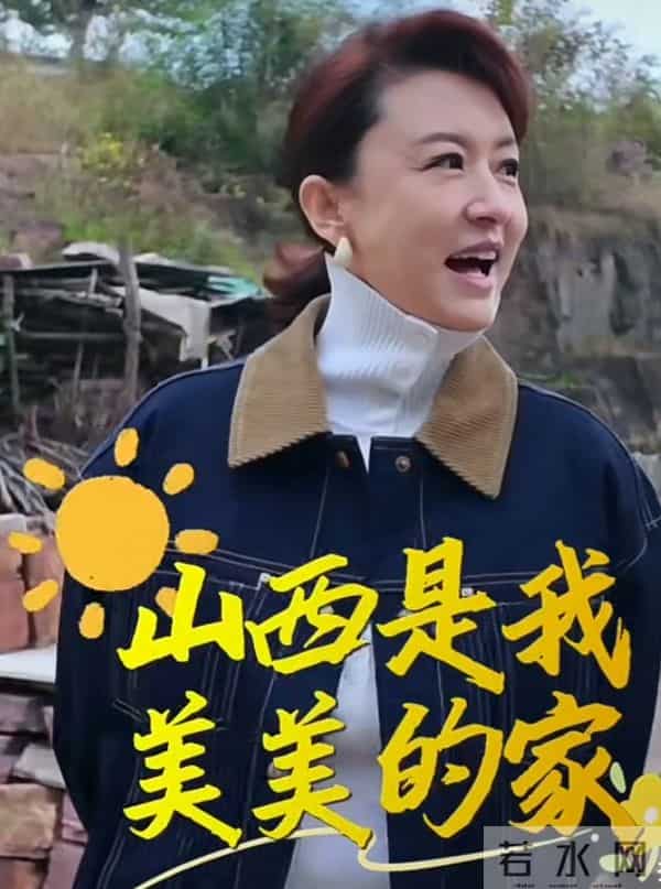 张蕾探访山西景点,穿牛仔套装搭白色高领衫,干练又具亲和力