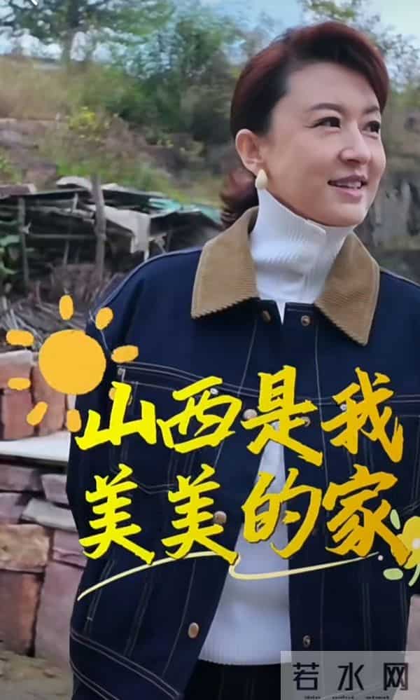 张蕾探访山西景点,穿牛仔套装搭白色高领衫,干练又具亲和力