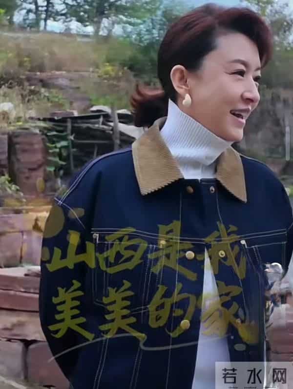 张蕾探访山西景点,穿牛仔套装搭白色高领衫,干练又具亲和力