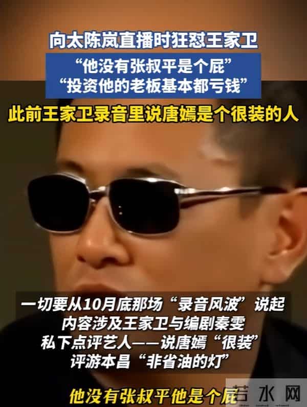 墙倒众人推！逼疯辛芷蕾，向太直播狂怼王家卫，这次他惹众怒了