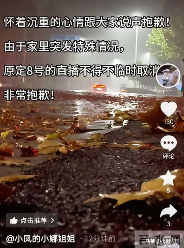 小娜回应停播原因,家里突发状况,现在人已经回到老家