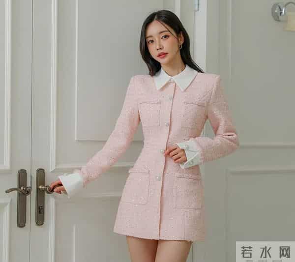 孙允珠丨优雅粉色外套,甜美少女风,时尚穿搭指南!