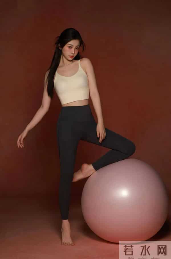 虞书欣身着瑜伽裤,完美展现了其健康活力的风采