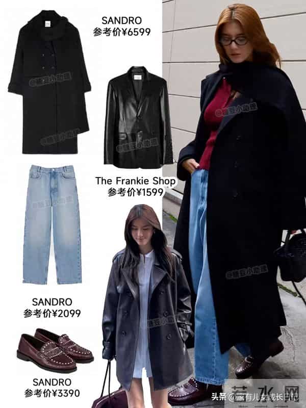 吴千语秋冬穿搭，皮风衣长大衣针织衫全hold住，港风酷飒又优雅