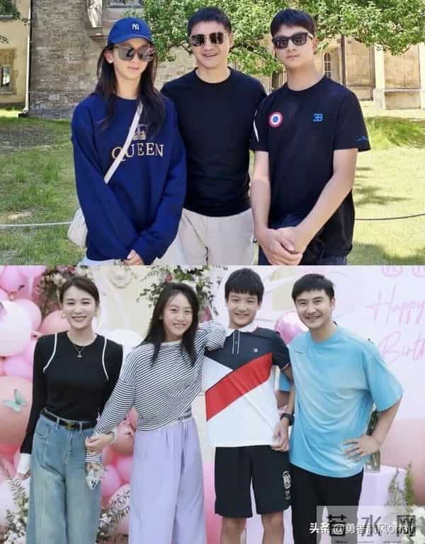 田亮晒照为儿子庆生,14岁田宸宇阳光帅气,身高近180全家最高