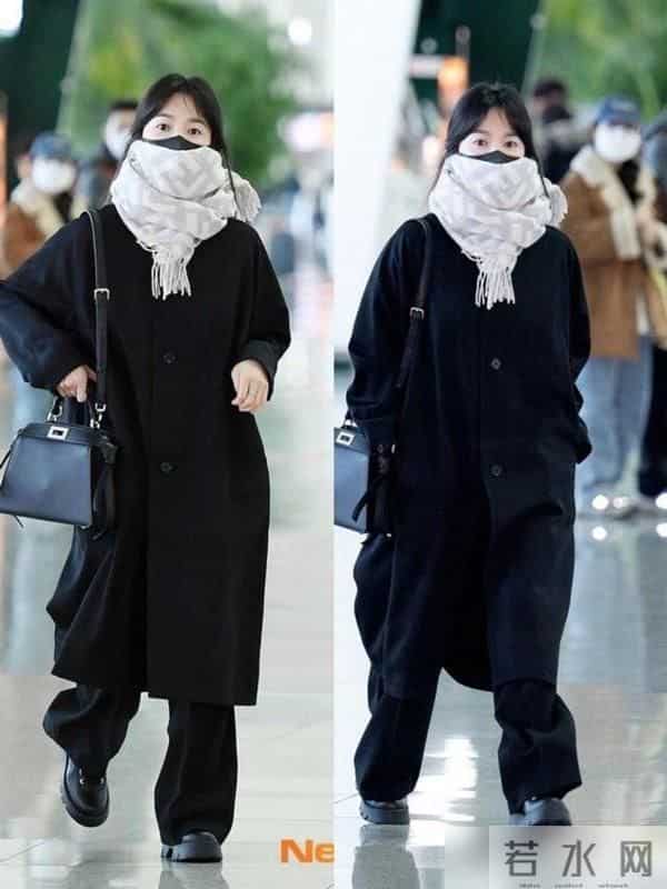 宋慧乔又带火了一种秋冬新穿法:长款大衣+围巾,显高又时髦洋气