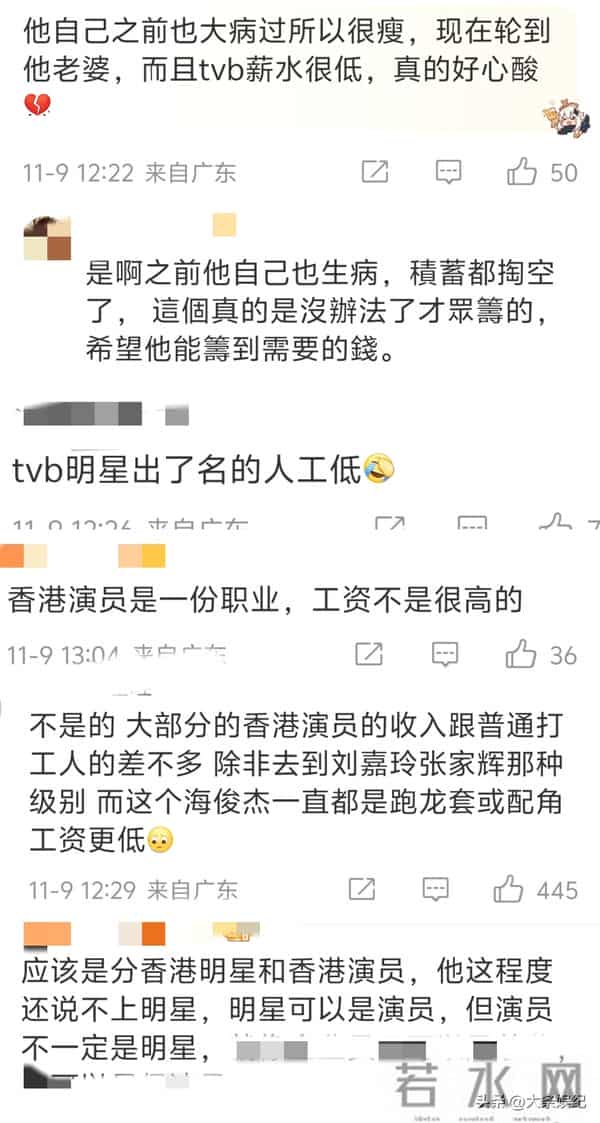 TVB演员海俊杰痛哭筹钱为妻子治病!陈晓东:已带慰问金探望!