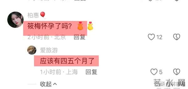 马筱梅晒青城山度假视频，孕肚明显像五六个月，蹲着摸狗，引热议