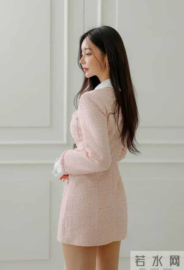 孙允珠丨优雅粉色外套,甜美少女风,时尚穿搭指南!