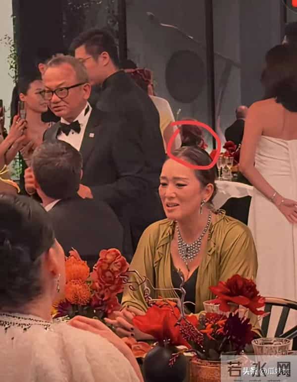 巩俐罕见出现在卡地亚晚宴，居然有白头发了，看着苍老了不少