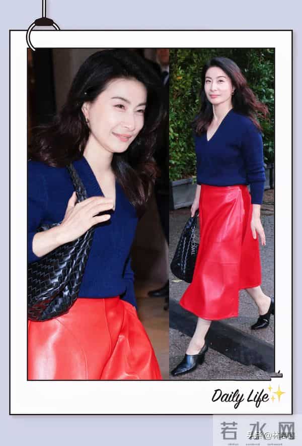 郭晶晶北京出席活动被偶遇，穿黑色长裙优雅大方，网友：贵气十足