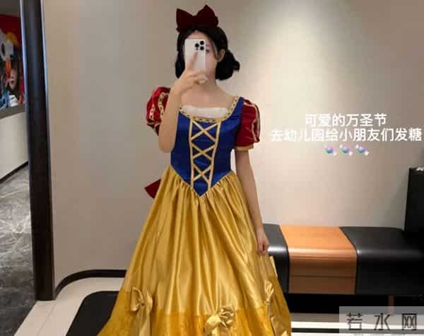 潘玮柏妻子扮白雪公主，参加女儿幼儿园活动，不愧是“最美空姐”