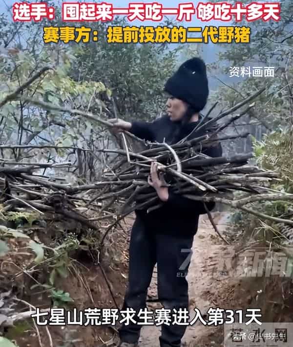 剧本实锤？求生选手吃上“神级”野猪宴，引网友热议，赛事方回应