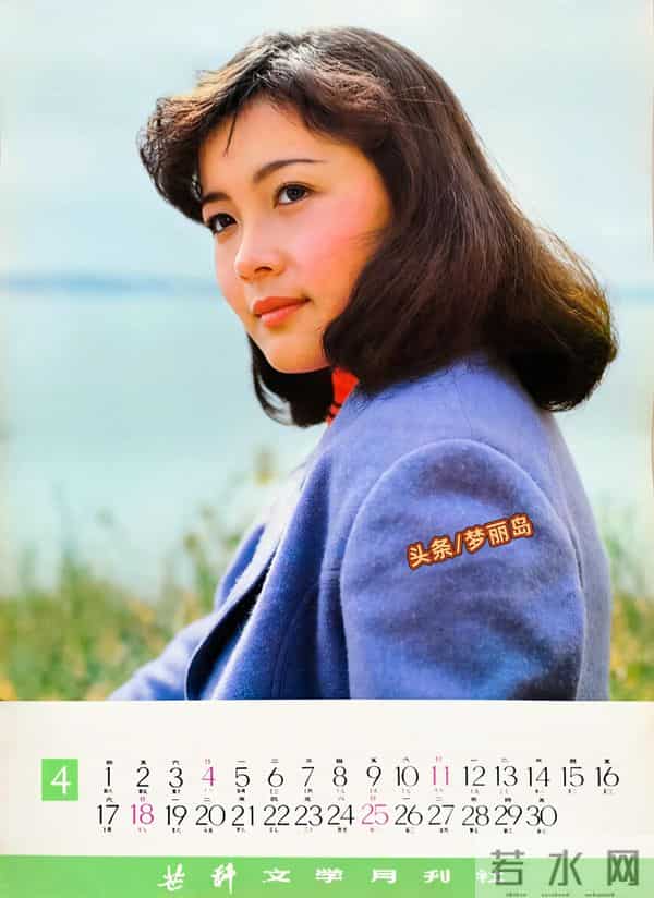1982年明星挂历 张瑜 陈冲 刘冬 赵娜 娜仁花 殷亭如 李秀明 潘虹 林芳兵等