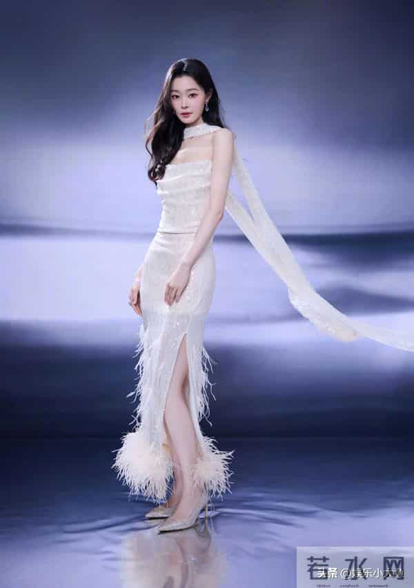 宋轶最新活动照,一袭白色薄纱羽毛裙,布灵布灵的,美得不可方物