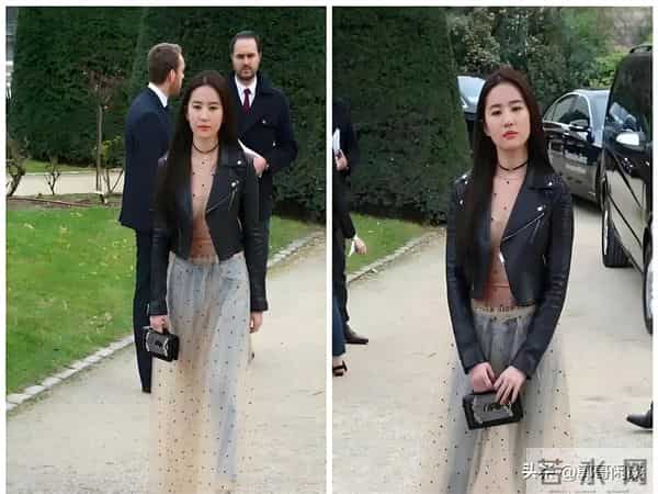 刘亦菲内穿透视装,外夹克不拉拉链,怎么穿都美