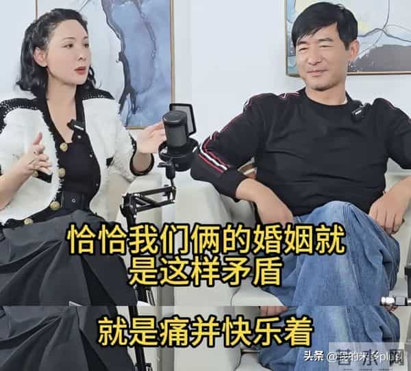 郭晓冬和老婆吵架,48岁程莉莎被气哭,抱怨老公不哄她,很痛苦